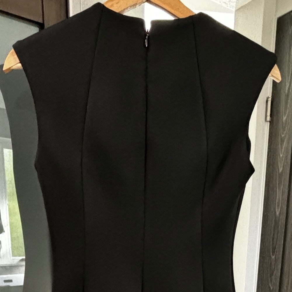 Calvin Klein Scuba Sheath Dress - Black w/Python Print Front Panel Size 2 - Picture 8 of 11